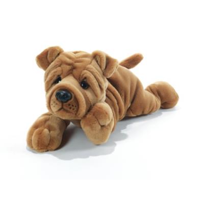 PLUSH&COMPANY - 05925 - PELUCHE - RUGA CHIEN SHARPEI ALLONGÉ - 40 CM