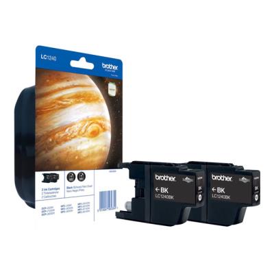 Brother LC1240BKBP2 - 2 - zwart - origineel - inktcartridge