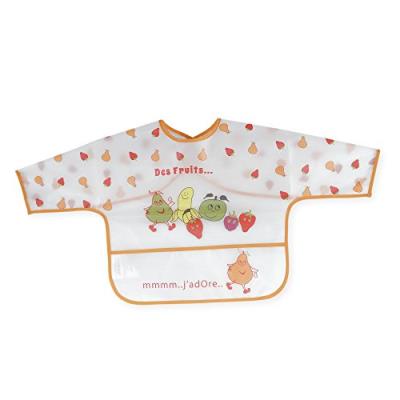 Trois kilos sept fruits bavoir tablier à manches plastifié 6/18 mois multicolore