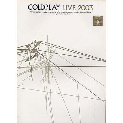 Partitions variété, pop, rock... MUSIC SALES COLDPLAY - LIVE 2003 - GUITAR TAB Guitare tablatures