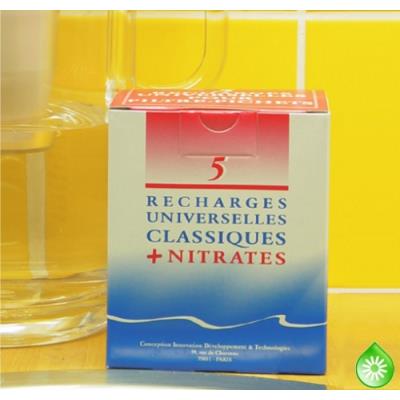 5 recharges filtrantes HYDROPURE (filtre Classique + Nitrates)