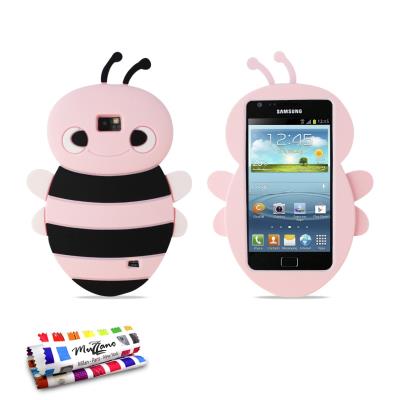 Coque souple Rose , Abeille, ORIGINALE de MUZZANO pour SAMSUNG I9100