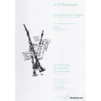 Partitions classique BILLAUDOT MERCADANTE G.S. - CONCERTO EN SI B MAJEUR - CLARINETTE Clarinette