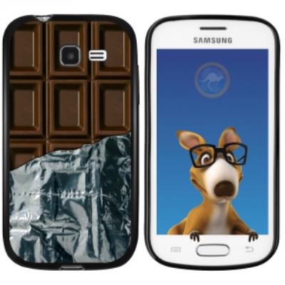 Coque Souple en gel noir pour Galaxy Trend Lite avec impression Motifs tablette de chocolat