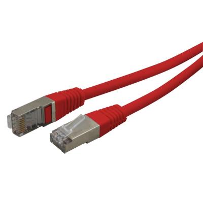 Cordon réseau RJ45 Cat. 6 100% cuivre blindé FTP rouge 2.00 m