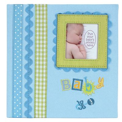 Innova Q4403615M Baby Mémoires Album Photo avec 180 Pochettes en Coffret Transparent Bleu