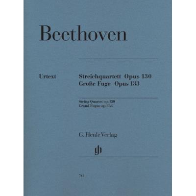 Partitions classique HENLE VERLAG BEETHOVEN L.V. - STRING QUARTET IN BB MAJOR OP. 130 AND GREAT FUGUE OP. 133 Ensemble à cordes