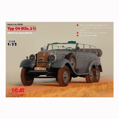 Maquette voiture type 4 g4 (kfz.21) véhicule d'etat-major allemand 2ème guerre mondiale icm