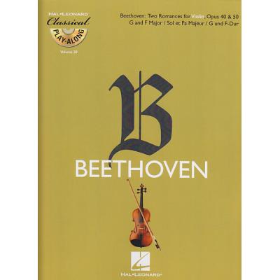 Partitions classique HAL LEONARD BEETHOVEN L. VAN - DEUX ROMANCES POUR VIOLON OP.40 ET 50 + CD - VIOLON Violon