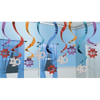 Guirlandes anniversaire 40 ans (x15)