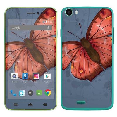 Skin stickers pour wiko lenny (sticker : red butterfly)