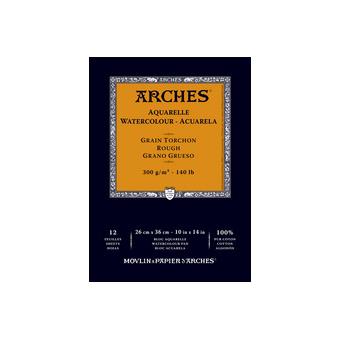 CANSON Papier aquarelle ARCHES rugueux, bloc, 260 x 360 mm - 1