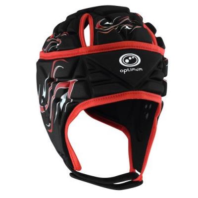 Optimum inferno casque homme noir rouge l