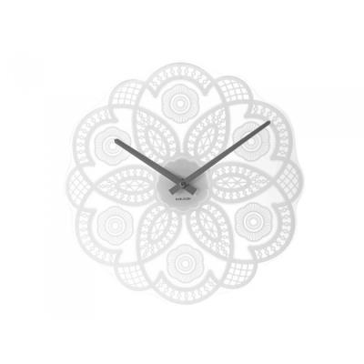 Horloge Karlsson Design Lace Cut Out Couleur Blanc Matière Verre
