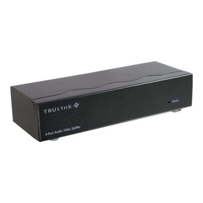 C2G TruLink 4-Port UXGA Monitor Splitter/Extender with 3.5mm Audio - beeldscherm / audio-schakelaar - 4 poorten - desktop