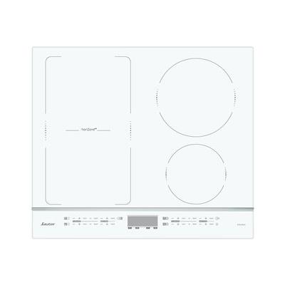 Sauter SPI4664W - Table de cuisson à induction - 4 plaques de cuisson - Niche - largeur : 56 cm - profondeur : 49 cm - avec garnitures en aluminium anodisé - blanc