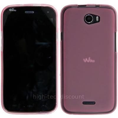 Housse etui coque pochette silicone gel fine pour Wiko Barry + film ecran - ROSE
