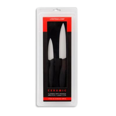 Tarrerias bonjean 441800 set de 2 couteaux lames céramiques manche ergonomique soft touch
