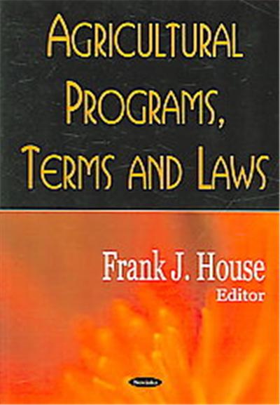 Agricultural Programs, Terms And Laws