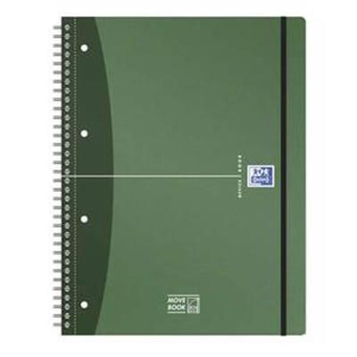 Lot de 5 Cahiers spiralé Urban Mix MOVEBOOK A4+ 160 pages non perforées Quadrillé 5x5. Couvertures PP