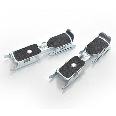 Base 78760 Patin À Glace Double Lames Pour Enfants Avec Sangle En Cuir Argenté/Blanc