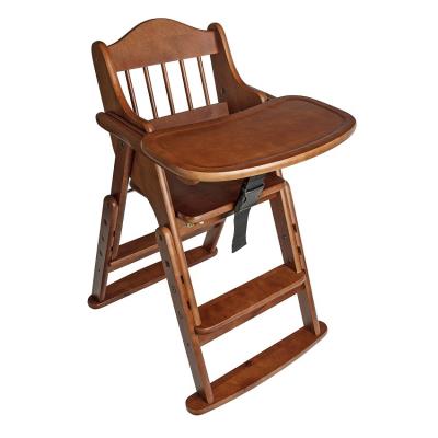 Safetots Chaise Haute Pliable en Bois Sombre