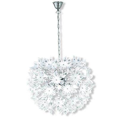 Reality Leuchten Realitytrio Lampe Suspension Luminaire, Ø=50cm, Fleurs Acryliques, Blanc