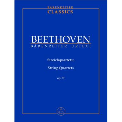 Partitions classique BARENREITER TASCHENPARTITUREN BEETHOVEN L.VAN - QUATUORS A CORDES OP.59 - CONDUCTEUR POCHE Format poche