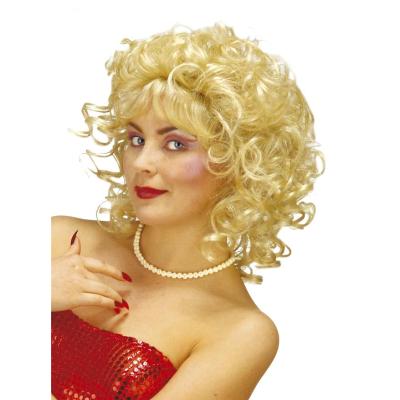 Perruque Bouclée courte blonde