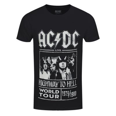 AC/DC T-Shirt Highway To Hell World Tour 1979/80 Homme NoirL