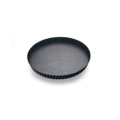 Gobel - Moule métal anti-adhérent - Tourtière ronde cannelée fond fixe 22 cm