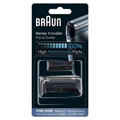 Braun pièce de rechange 10b 20b noire pour rasoir compatible avec les rasoirs cruzer et series 1
