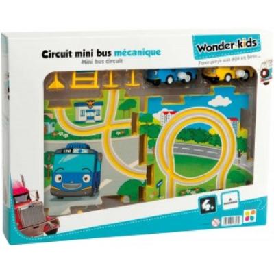 Circuit et véhicules mini bus mécanique à remontoir