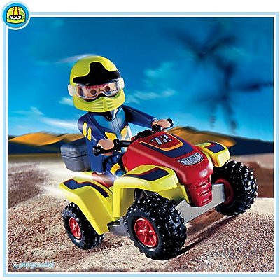 Playmobil - 4425 - Pilote / Quad Rouge