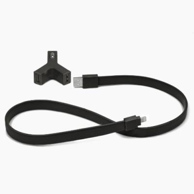 Tylt y-charge + syncable chargeur allume-cigare 2.1 a + câble lightning pour ipod iphone 60 cm noir