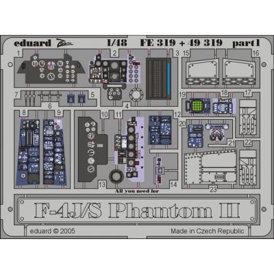 MAQUETTE F 4J/S PHANTOM II HASEGAWA/48 EDUARD FE319