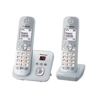 Panasonic KX-TG6822 - téléphone sans fil - système de répondeur avec ID d'appelant + combiné supplémentaire