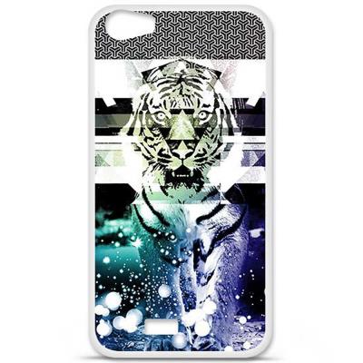 Coque en silicone imprimée compatible Wiko Lenny 2 Tigre swag