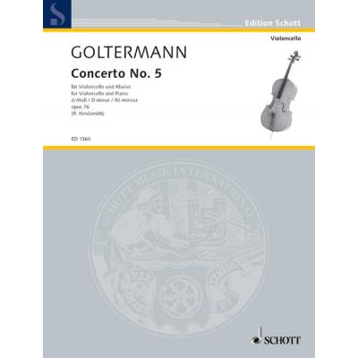 Partitions classique SCHOTT GOLTERMANN GEORGE - CELLO CONCERTO OP. 76 - CELLO AND PIANO Violoncelle