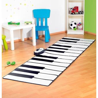 Tapis de piano musical, 80 x 30 cm, pliable, clavier de piano pour enfants,  tapis de sol, instrument de musique électronique, jouets éducatifs avec 10  touches et 8 sons de musique pour