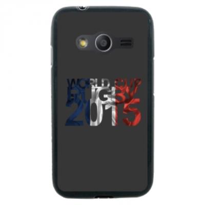 Coque Souple en gel pour Samsung Galaxy Trend 2 Lite avec impression France et logo rugby WCR 2015