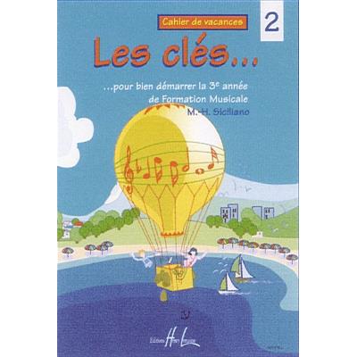 Méthodes et pédagogie LEMOINE SICILIANO MARIE-HELENE - LES CLES VOL 2 Formation musicale - solfège