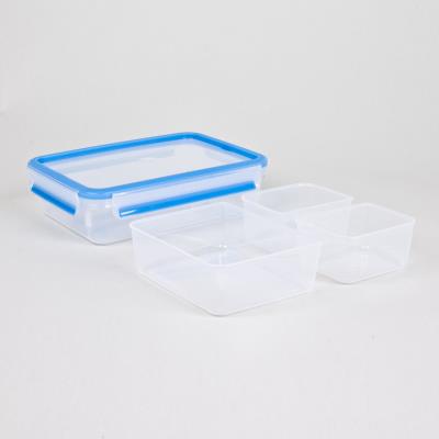 EMSA 512897 CLIP & CLOSE BOÎTE ALIMENTAIRE AVEC 3 COMPARTIMENTS 1,2 L