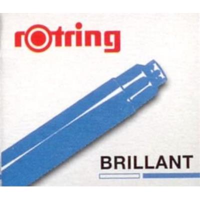 6 cartouches dencre pour stylo - bleu brillant rotring s0194681