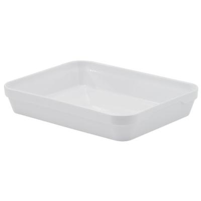 REVOL 5721 PLAT À FOUR RECTANGULAIRE PROFOND PORCELAINE BLANC 34,5 X 26 X 6,5 CM