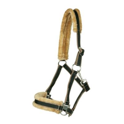Pfiff 100751-62-cob licol avec fourrure synthétique pour pur-sang cob (marron noir)