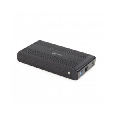 Boîtier externe hdd pour gembird 3.5 sata - usb 3.0, aluminium, noir ee3-u3s-2