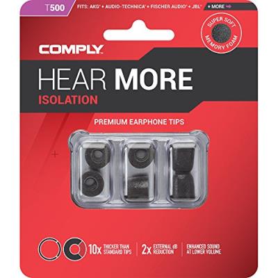 Comply T-500 Embouts de remplacement en mousse - Medium (3 Paires) Noir Isolation