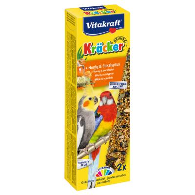 Vitakraft - Friandises Kräcker au Miel et Eucalyptus pour Grandes Perruches - x2