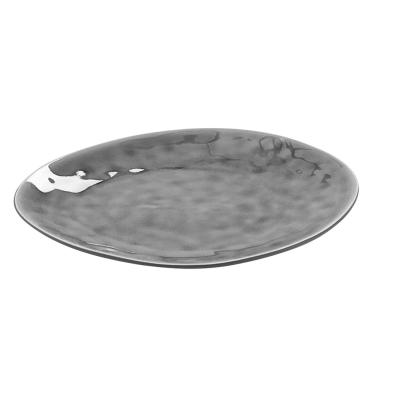 A la maison- Assiette plate oyster en ceramique Bi matiere mat et brillant (par 6)